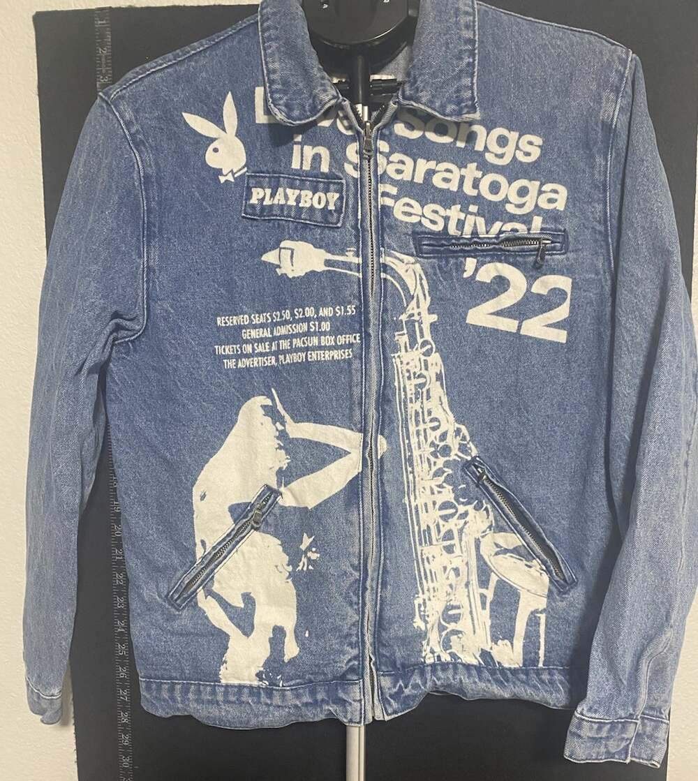 Playboy Pacsun Love Songs Saratoga Festival 22 Denim Harrington Work Jacket S